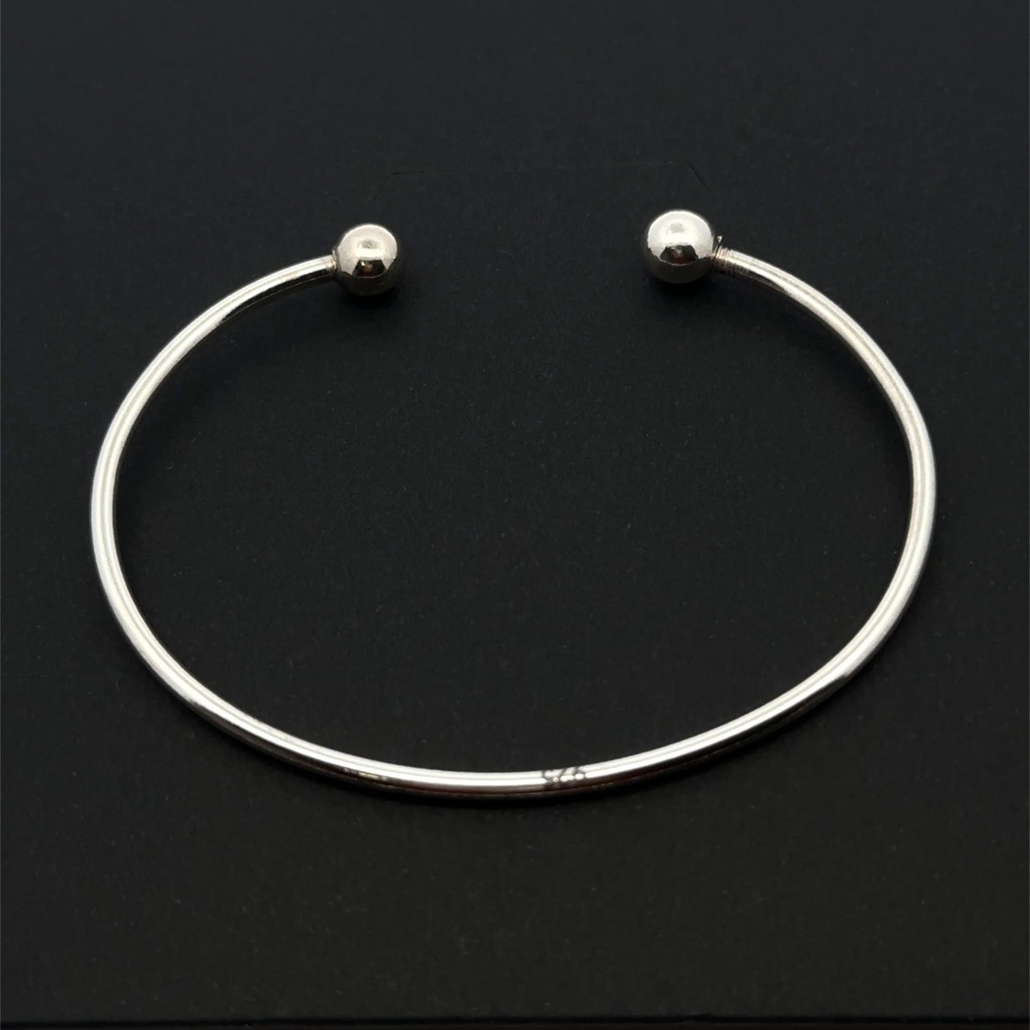 925 Sterling Silver Interchangeable Bangle, Modular Screw-End Cuff Bracelet, Build Your Own Custom Jewelry Base S6" - Rafant