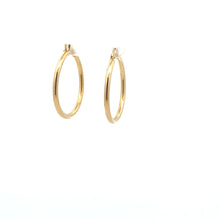 Load image into Gallery viewer, 18K Gold Earrings Hoops Polished 1.48 grams - Rafant
