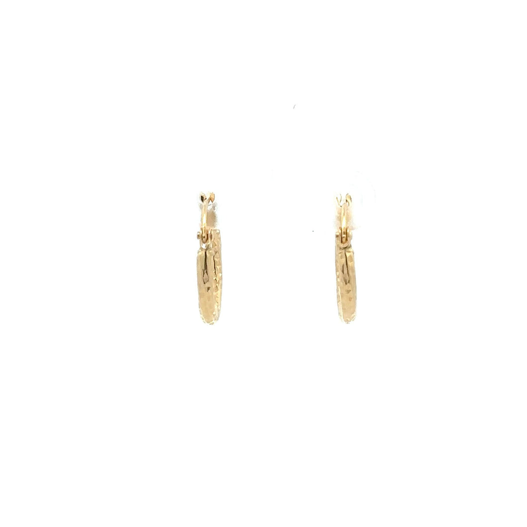 18K Gold Earrings Hoops Small 0.98 grams - Rafant