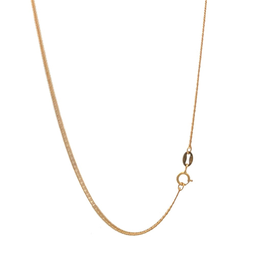 18K Gold Necklace Chain Curb 18 inches 1.78 grams - Rafant