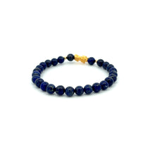 Load image into Gallery viewer, 18K Gold Dragon Pixiu Piyao Lucky Bracelet Beads Gemstone Lapis Lazuli 6mm - Rafant
