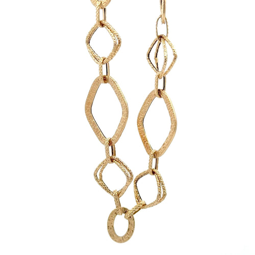 18K Gold Bracelet Chains Size 7.5  inches 3 grams - Rafant