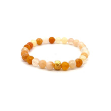 Load image into Gallery viewer, 24K Yellow Gold Money Bag Lucky Bracelet Aventurine Multicolor Gemstones 6mm - Rafant
