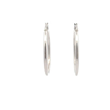 Load image into Gallery viewer, 18K White Gold Earrings Hoops Polished 1.50 grams - Rafant
