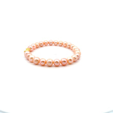 Load image into Gallery viewer, 18K Gold Pixiu Piyao Bracelet Gemstones Natural Freshwater Pink Pearls 7-8mm
