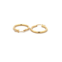 Load image into Gallery viewer, 18K Gold Earrings Hoops Polished 1.21 grams - Rafant
