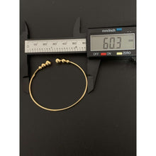 Load image into Gallery viewer, 18K Gold Bracelet Bangle Beads Cuff Design Size 7 inches 3.26 grams
