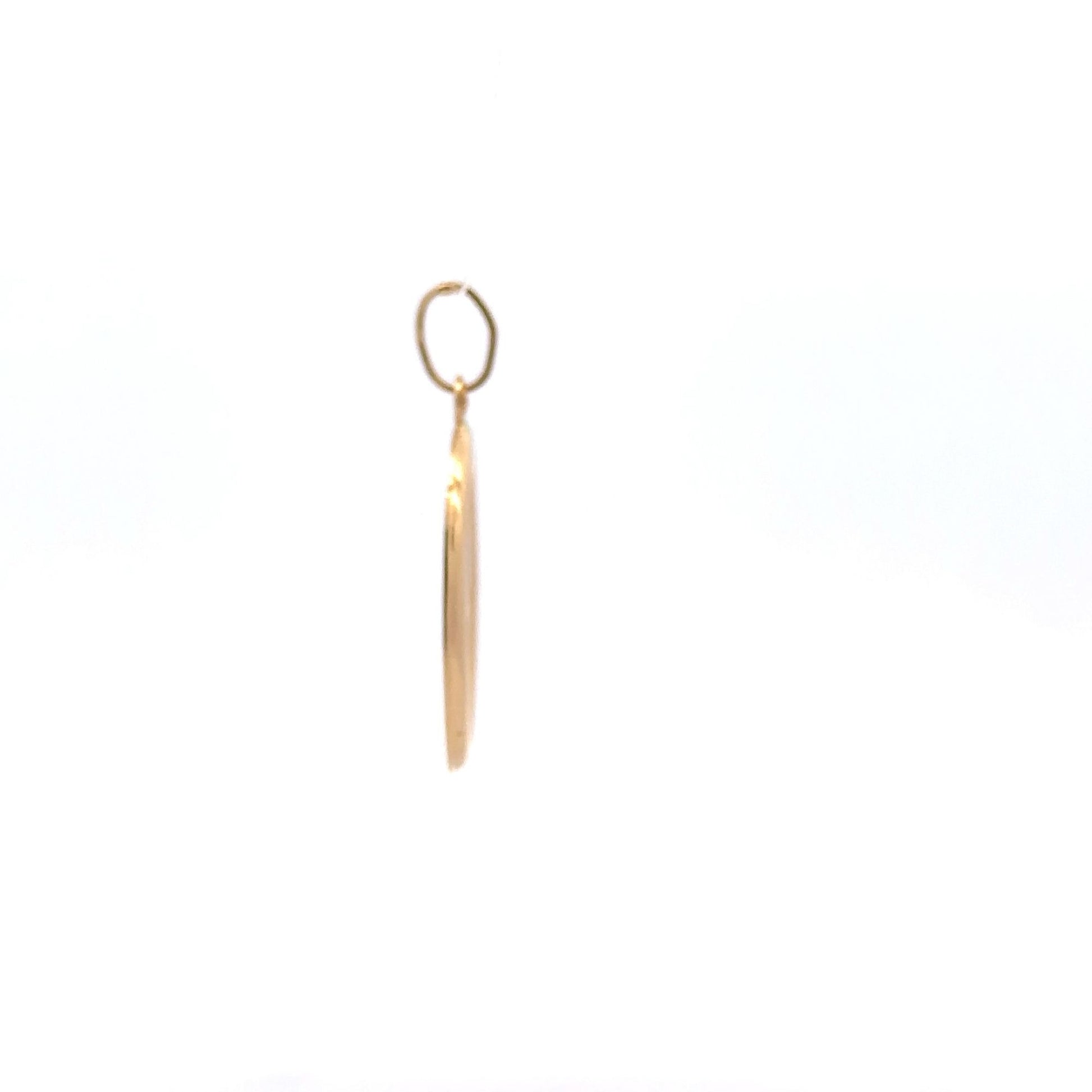 18K Gold Pendant Letter O Initial 1.06 grams - Rafant