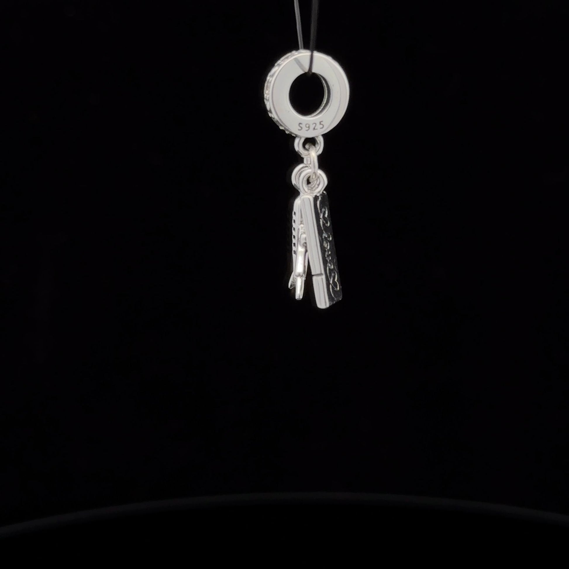 925 Sterling Silver Charm Bead Plane Ticket Travel For Charm Bracelet Necklace - Rafant