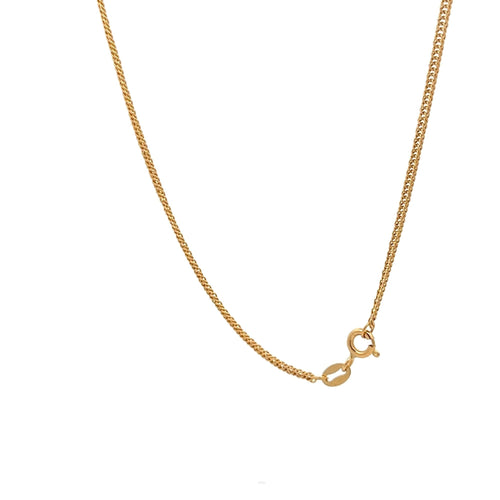 18K Gold Necklace Chain Curb 17.5 inches 2.21 grams - Rafant