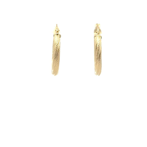 18K Yellow Gold Earrings Hoops 1.63 grams - Rafant