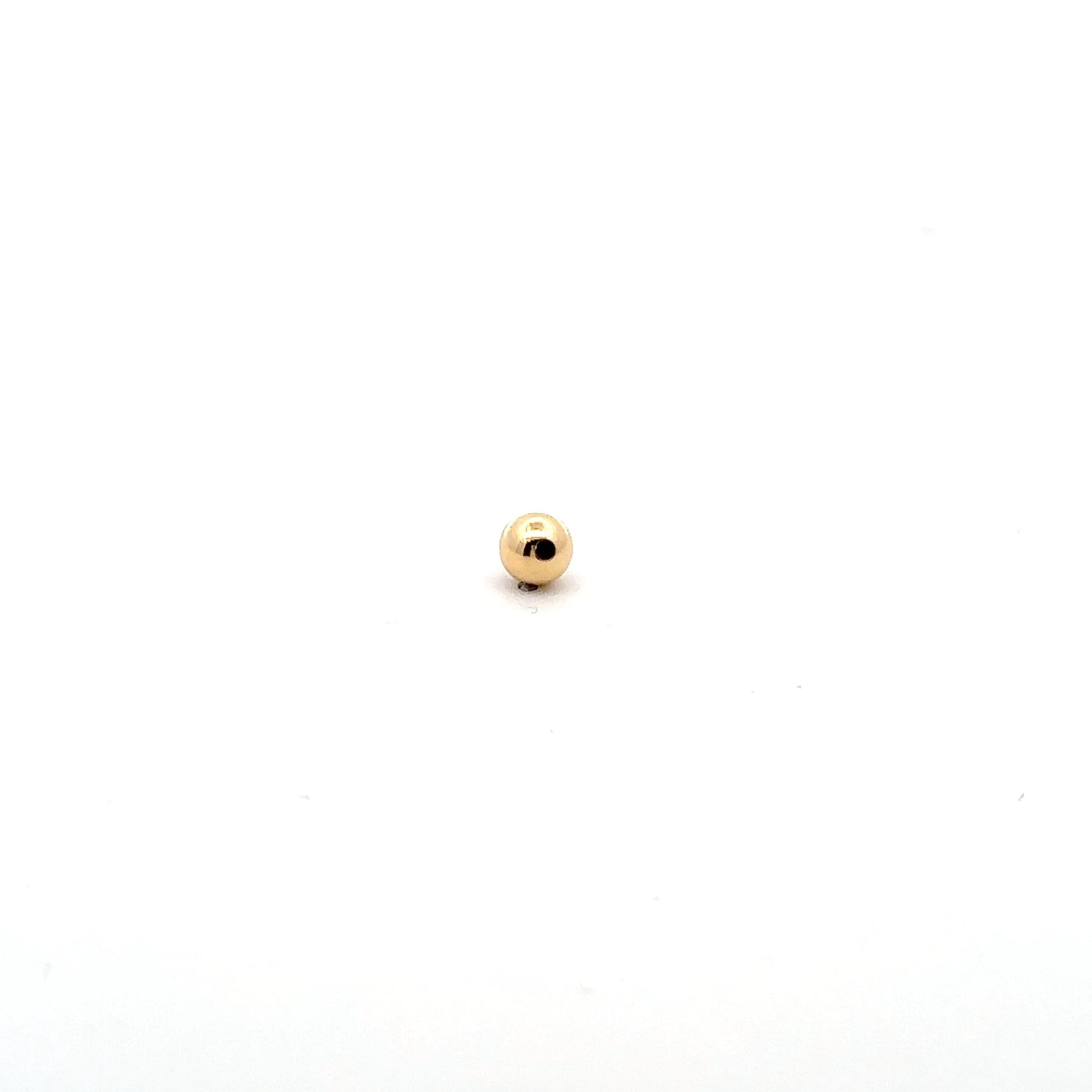 18K Gold Ball Bead Spacer DIY Bracelet Necklace Making 6mm - Rafant