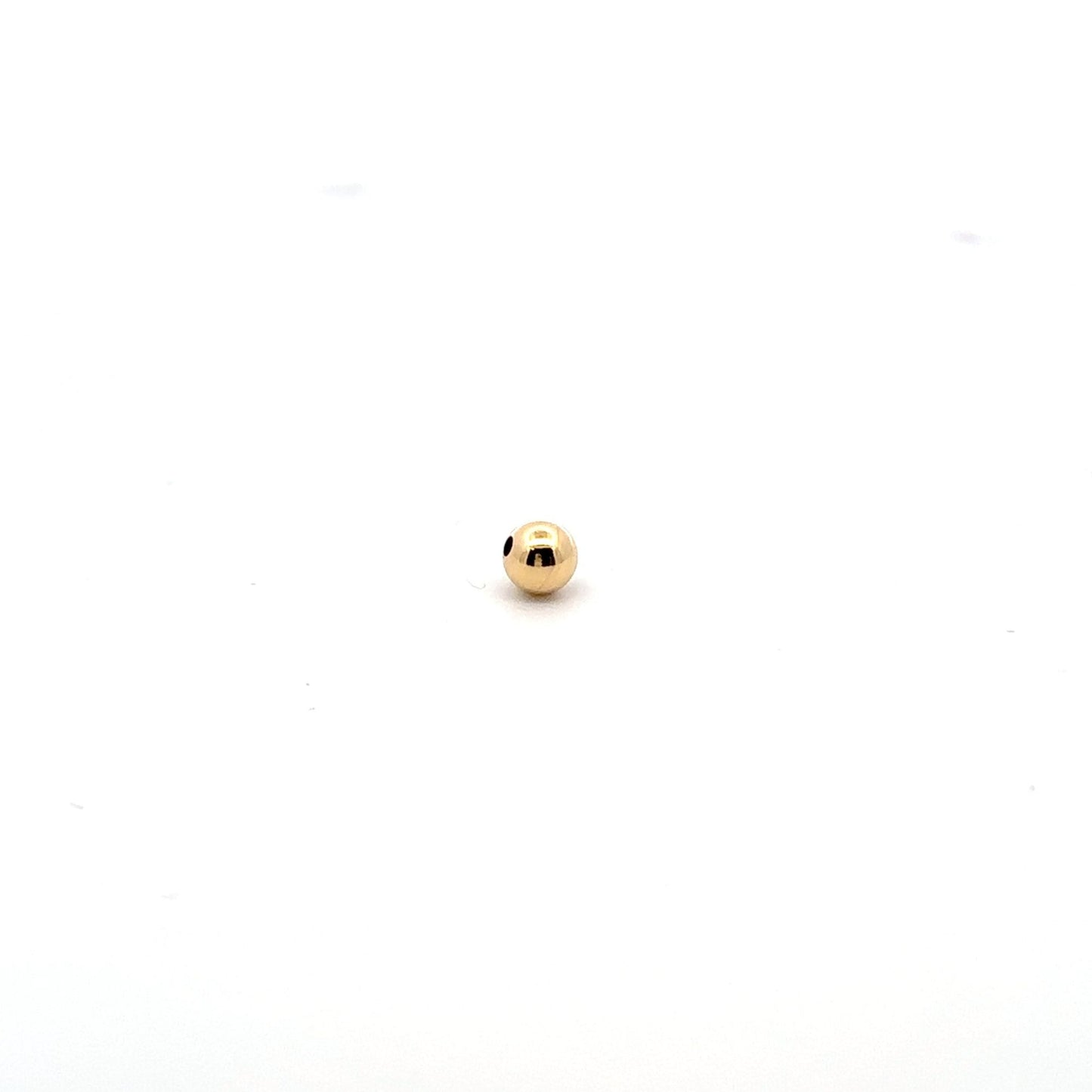 18K Gold Ball Bead Spacer DIY Bracelet Necklace Making 6mm - Rafant
