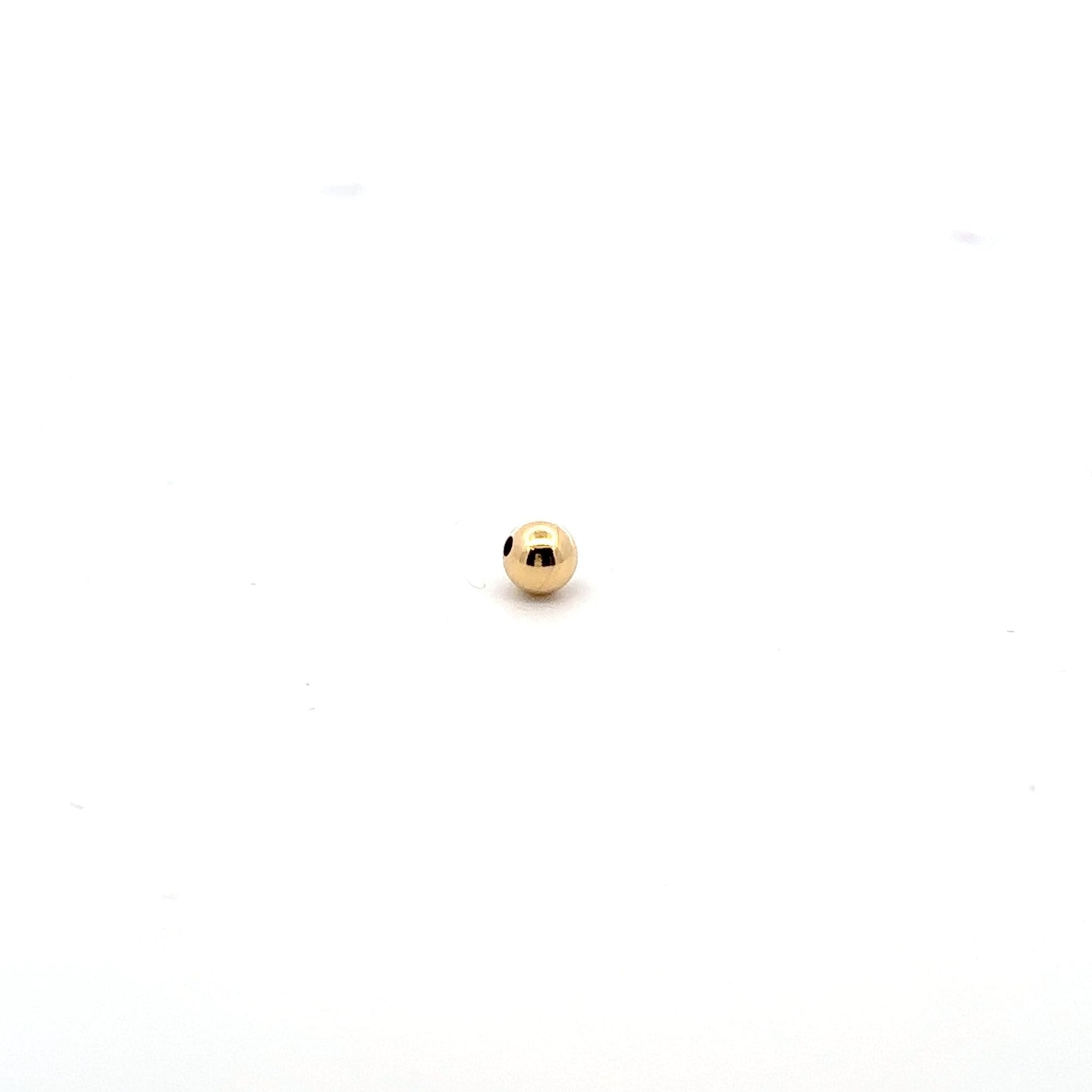 18K Gold Ball Bead Spacer DIY Bracelet Necklace Making 6mm - Rafant