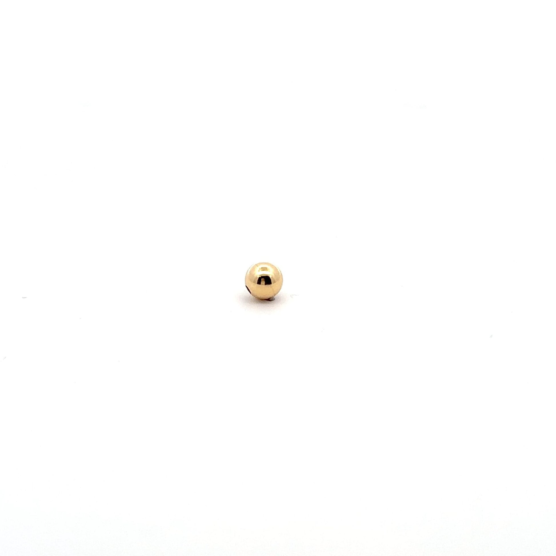 18K Gold Ball Bead Spacer DIY Bracelet Necklace Making 6mm - Rafant