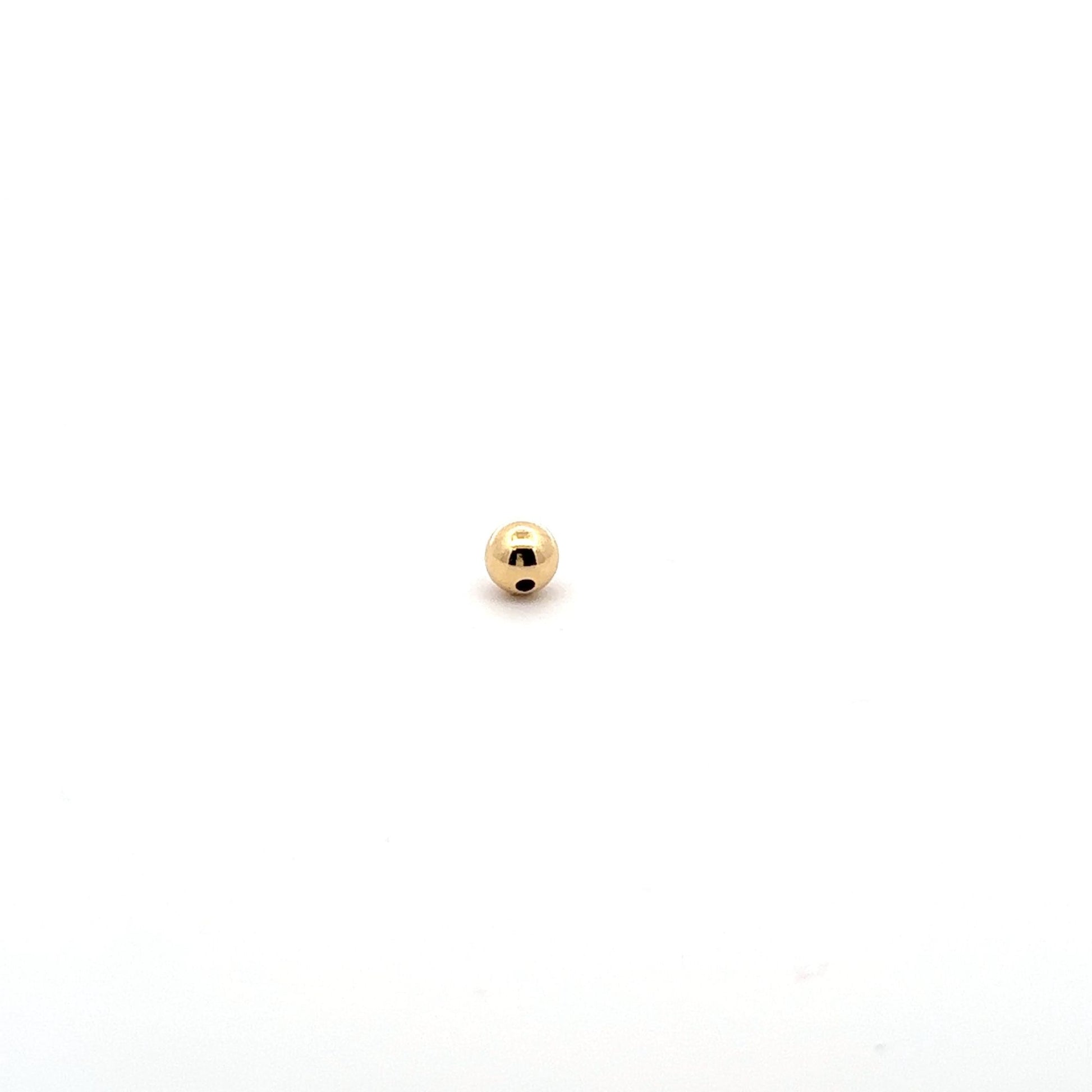18K Gold Ball Bead Spacer DIY Bracelet Necklace Making 6mm - Rafant