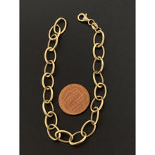 Load image into Gallery viewer, 18K Gold Bracelet Oval Chain Link 3.48 grams 7.5 inches
