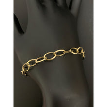 Load image into Gallery viewer, 18K Gold Bracelet Oval Chain Link 3.48 grams 7.5 inches
