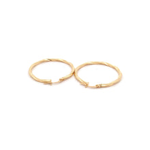 Load image into Gallery viewer, 18K Gold Earrings Hoops Spiral 1.55 grams - Rafant

