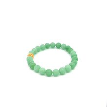 Load image into Gallery viewer, 18K Gold Money Ball Lucky Bracelet Gemstones Natural Green Jade 6mm - Rafant
