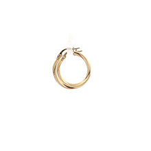 Load image into Gallery viewer, 18K Gold Earrings Hoops Spiral 1gram - Rafant
