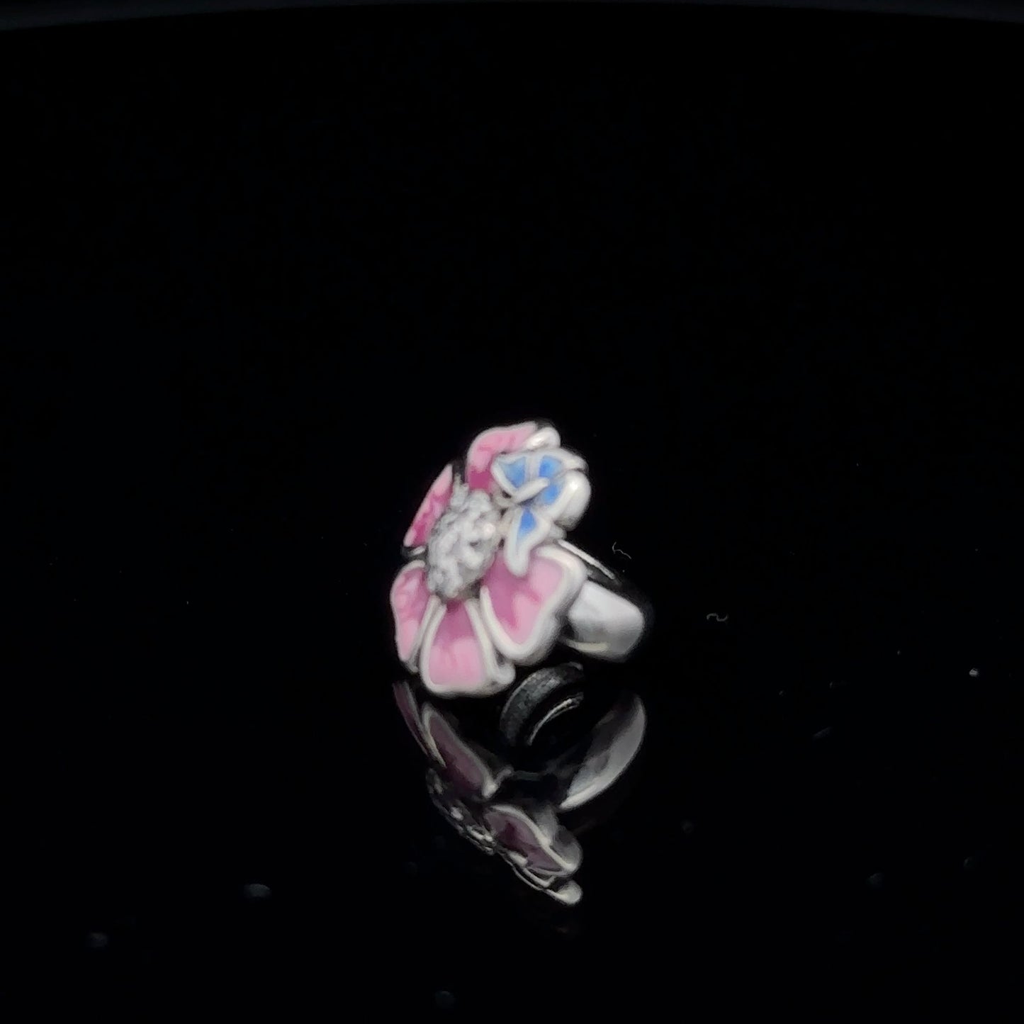925 Sterling Silver Charm Bead Flower Pink Multicolor For Charm Bracelet Necklace - Rafant