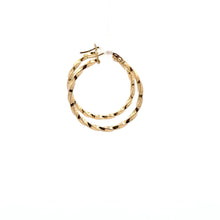 Load image into Gallery viewer, 18K Gold Earrings Hoops Spiral 1.19 grams - Rafant
