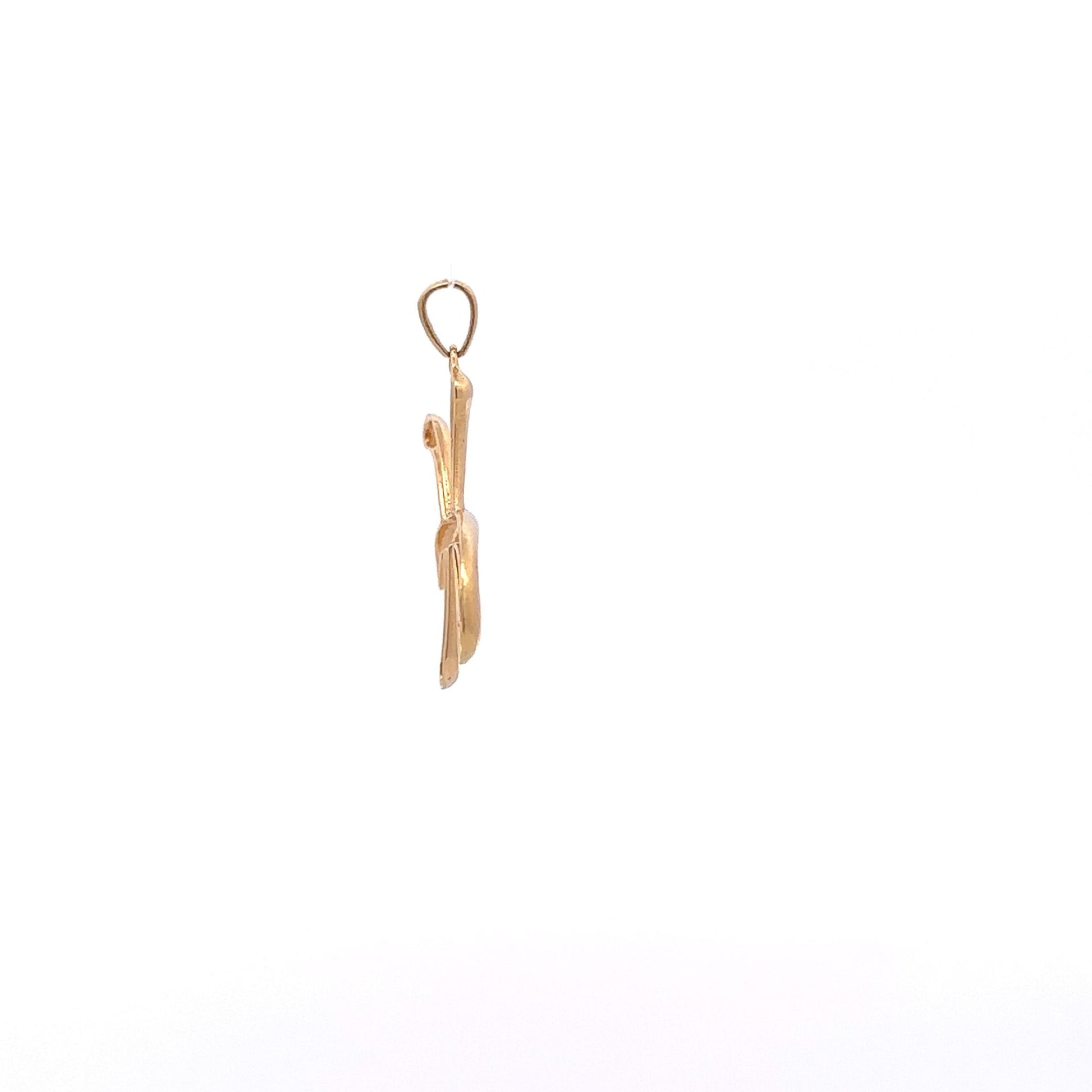 18K Gold Pendant Letter H Initial 2.08 grams - Rafant