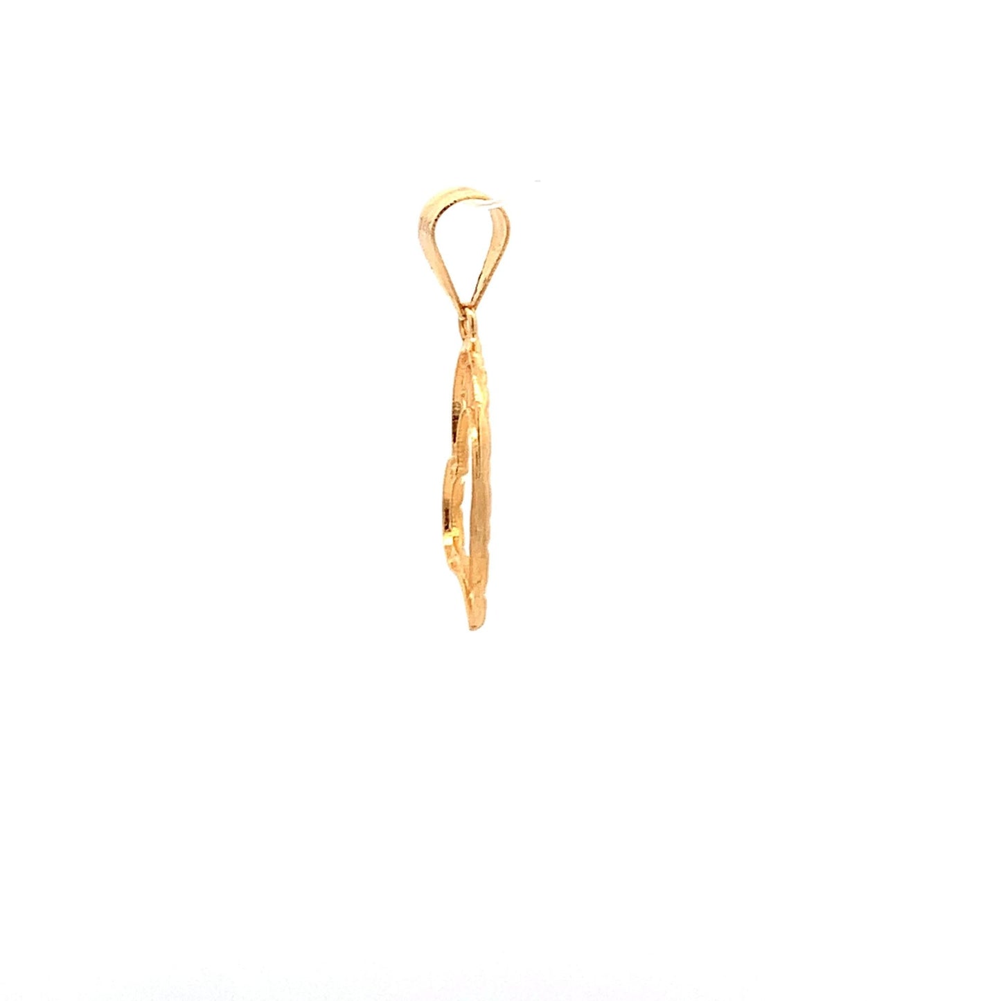 18K Yellow Gold Pendant Heart 0.80 grams Small - Rafant