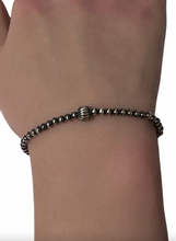 Load image into Gallery viewer, 925 Sterling Silver Authentic Navajo Beads 3mm -6mm beads  Stretch Bracelet Minimalist Choose Your Style
