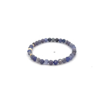 Load image into Gallery viewer, Natural Tanzanite Gemstones Mini 4mm Micro Faceted 18K Gold Charm Beads - Rafant
