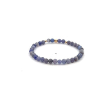 Load image into Gallery viewer, Natural Tanzanite Gemstones Mini 4mm Micro Faceted 18K Gold Charm Beads - Rafant
