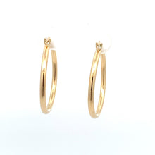 Load image into Gallery viewer, 18K Gold Earrings Hoops Polished Plain 1.52 grams - Rafant
