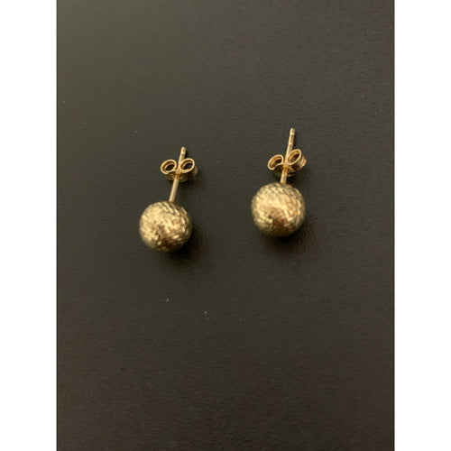 18K Gold Earrings Stud balls 0.86 grams Small - Rafant