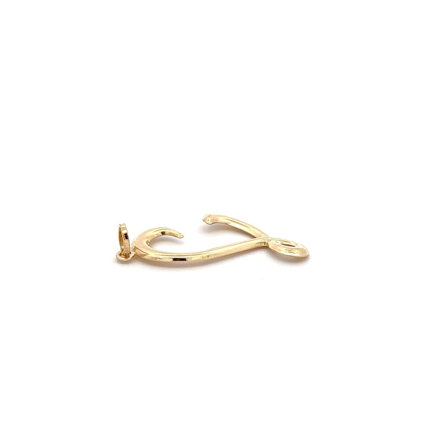 18K Gold Pendant Letter L Not a Back to Back Design 1.37 grams - Rafant