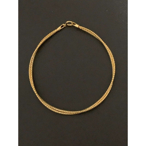 18K Gold Bracelet Bangle Soft Mesh 0.97 grams Size 6.25 inches