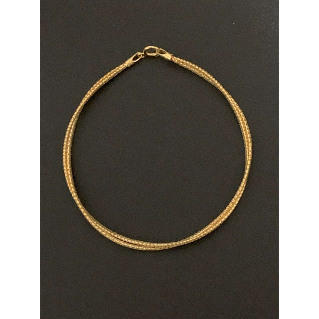 18K Gold Bracelet Bangle Soft Mesh 0.97 grams Size 6.25 inches