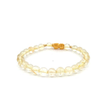 Load image into Gallery viewer, 18K Gold Dragon Pixiu Piyao Lucky Charm Beads Bracelet Gemstones Citrine 6mm - Rafant
