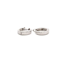 Load image into Gallery viewer, 18K White Gold Earrings Huggies Very Tiny 1.08 grams - Rafant
