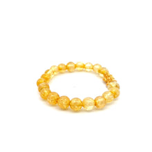 Load image into Gallery viewer, 24K Gold Piyao Pixiu Lucky Charm Bracelet Gemstones Citrine 8mm Size 6 inches - Rafant
