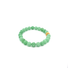 Load image into Gallery viewer, 18K Gold Money Ball Lucky Bracelet Gemstones Natural Green Jade 6mm - Rafant
