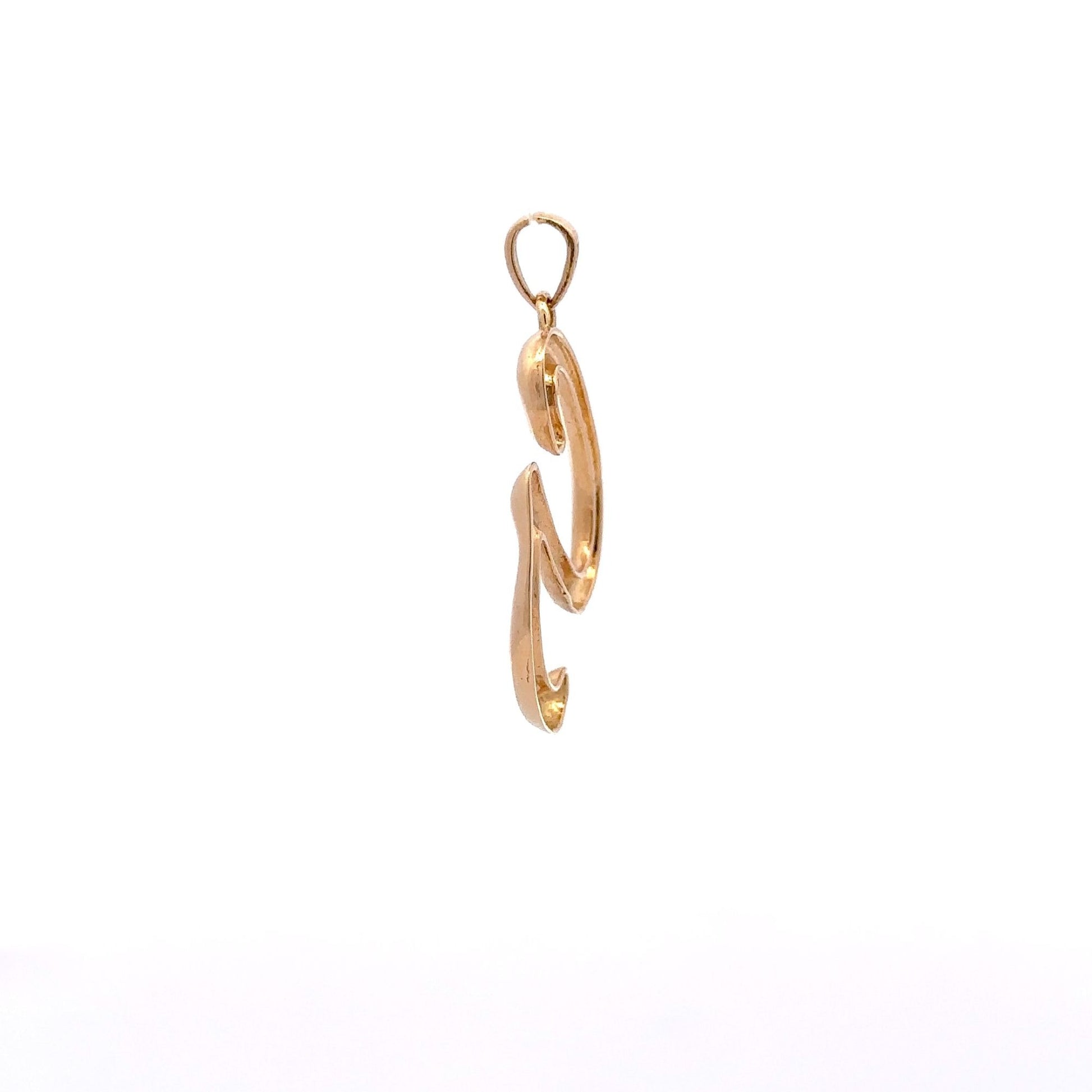 18K Gold Pendant Letter G Initial 2.20 grams - Rafant