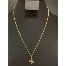 Load image into Gallery viewer, 18K Gold Necklace Chain 18 inches Twisted Eagle Bird Pendant 1.72 grams - Rafant
