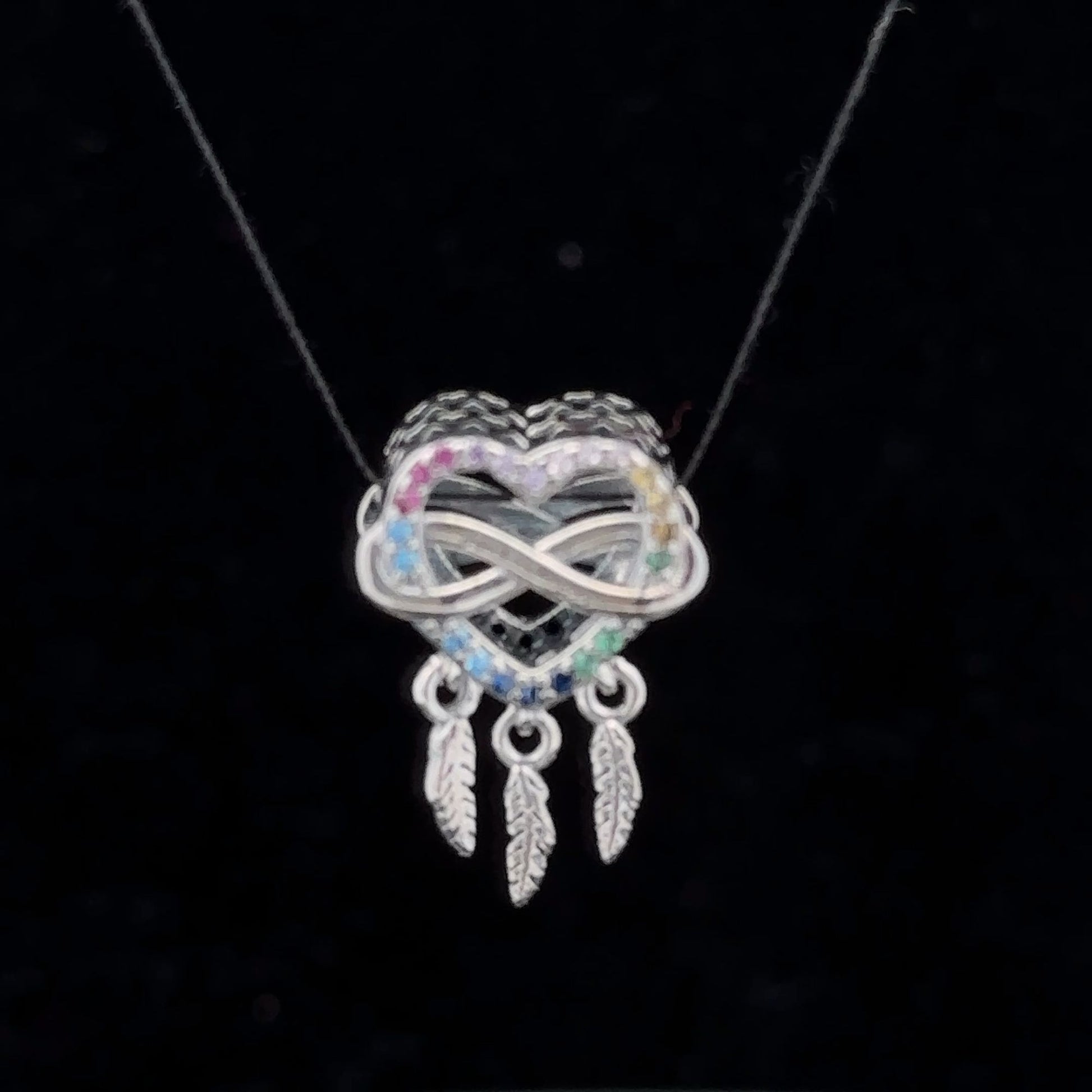 925 Sterling Silver Charm Bead Heart Infinity For Charm Bracelet Necklace - Rafant