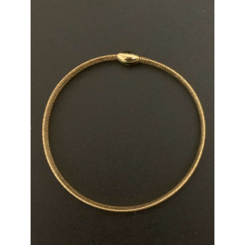 18K Gold Bracelet Bangle Stretchable Soft Mesh Size 7.5 inches 0.95 grams