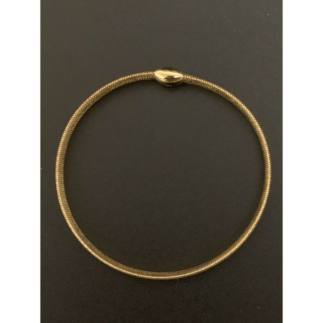 18K Gold Bracelet Bangle Stretchable Soft Mesh Size 7.5 inches 0.95 grams
