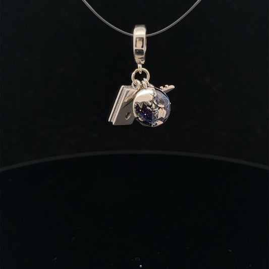 925 Sterling Silver Charm Bead Travel Hanging - Rafant