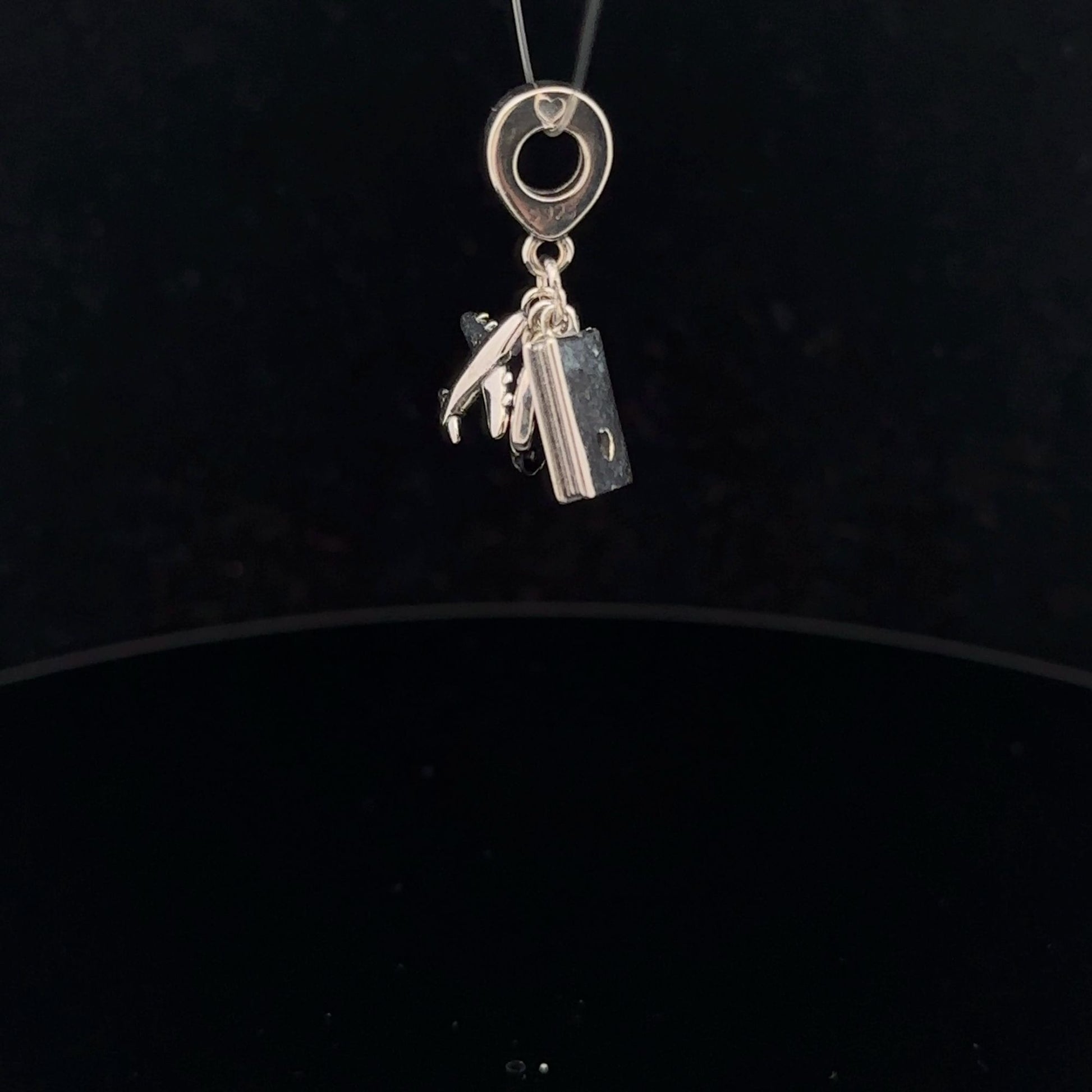 925 Sterling Silver Charm Bead Travel Hanging - Rafant