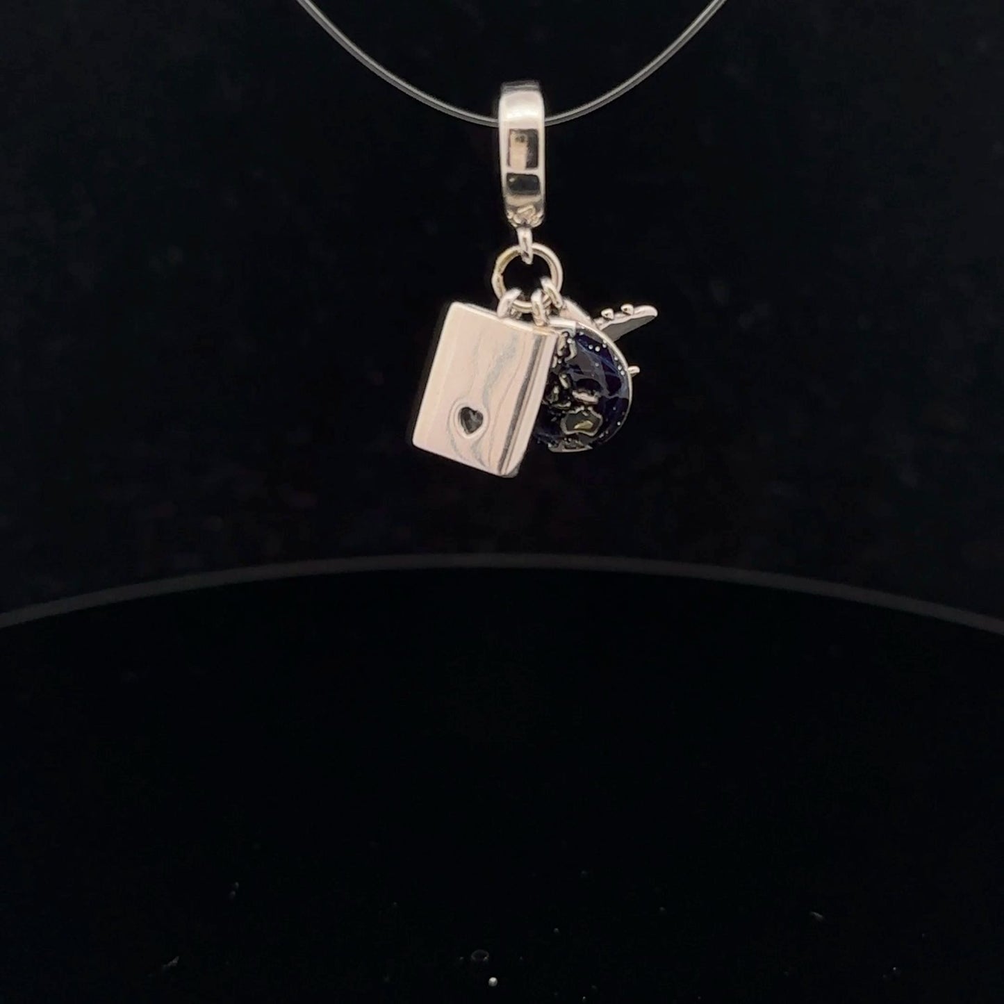 925 Sterling Silver Charm Bead Travel Hanging - Rafant