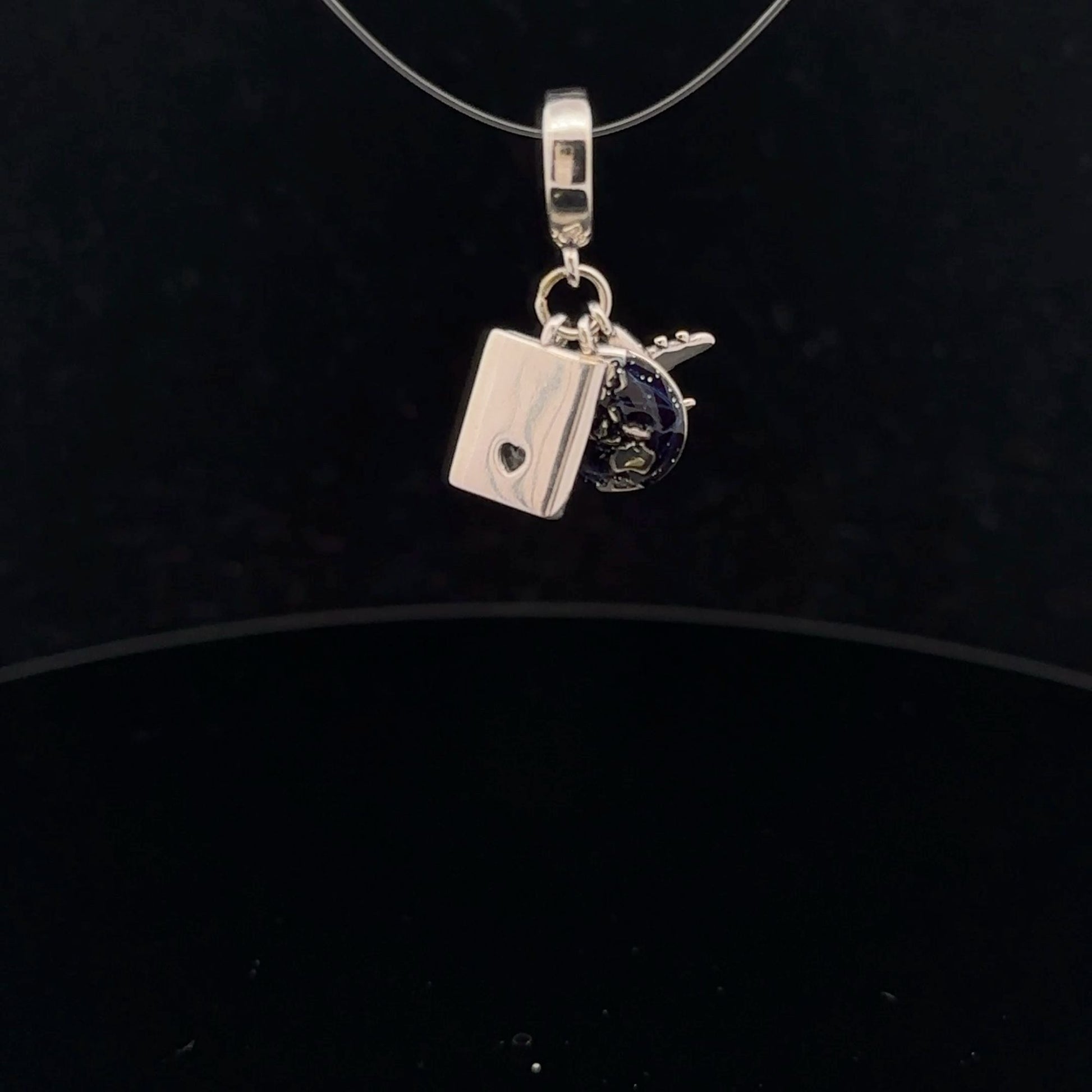925 Sterling Silver Charm Bead Travel Hanging - Rafant